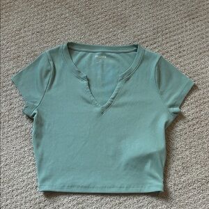 Hollister Women's Teal Crop Top